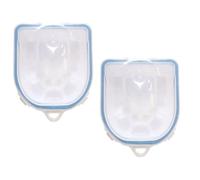 DIYEAH Ciotola per Manicure da Donna in Pp 2 Pezzi per Ammollo Unghie e Rimozione Smalto Nail Art Doppio Strato e Profondità Adatta a Mani di Ogni Dimensione per Uso Professionale e Spa