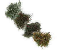 DIYEAH Ciuffi di Fiori Artificiali in Miniatura 4 Pezzi per Modellismo Paesaggistico, Piante Simulate per Diorami e Case delle Bambole, Decorazioni Realistiche per Scenari in