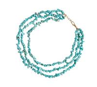 DIYEAH Collana Gravel Stile Bohemien per Donna, Multistrato Ciondolo a Cuore, Facile da Indossare e Confortevole per Club e Serate
