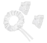 DIYEAH Collare da clown bianco, accessorio per costume da clown | Colletto vittoriano, per cosplay, Halloween, feste in maschera, clown, vampiri, principesse, costumi da principe