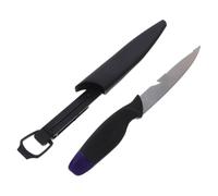 DIYEAH Coltello da pesca per esterni, galleggiante sull'acqua, lama da | Coltello per sfilettare il pesce, squamare il pesce, tagliare la lenza, rifilare l'esca; pulizia rapida tramite