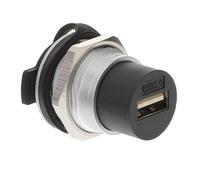 DIYEAH Connettore USB Pass Through Industriale per Pannello Adattatore USB Doppio Installazione Facile Saldature