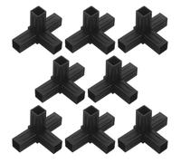 DIYEAH Connettori per Tubi Quadrati 20x20 in Plastica Pp 4 Vie ad Angolo Retto, 8 Pezzi per Supporto Sicuro e Progetti Fai-da-te, per Uso Esterno