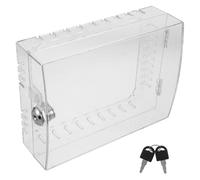 DIYEAH Coperchio Trasparente con Serratura per Termostato da Parete, Scatola di Sicurezza Ventilata 19,6x14,7x6,5 Cm, Protezione Anti-manomissione per Casa e Ufficio