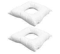 DIYEAH Cuscino Poggiatesta Massaggiante a Faccia in Giù 2 Pezzi Colore Bianco per Lettino da Massaggio Supporto Viso Traspirante per Spa, Saloni di Bellezza e Uso Domestico