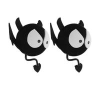 DIYEAH Decorazione Accessorio Auto a 2 Antenna Pezzi Forma di Diavolo Carina in Plastica Nera Creativo per Personalizzare Stile Unico Esterno Tetto Dell'auto