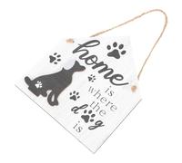 DIYEAH Decorazione da Parete Rustica in Legno Ciondolo a Forma di Cane Targa Sospesa Creativa per Casa Negozi Uffici e Locali Decorazione da Appendere per Spazi Caldi e Accoglienti