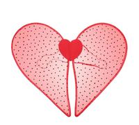 DIYEAH Decorazioni a Forma di Cuore Rosse per San Valentino con Cinturini Elastici, in Garza e Feltro, per Costumi Cosplay e Feste Romantiche, Design Riutilizzabile e Facile da Indossare