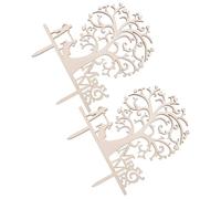 DIYEAH Decorazioni Segnaposto Originali e Versatili Rustiche Matrimonio Pezzi in Legno 2 Beige Design Creativo per Festa di Fidanzamento e Shower Nuziale Indoor