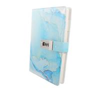 DIYEAH Diario Con Motivo in Marmo Diario Alla Moda Con Lucchetto E Chiave Codice Di Accesso Per Ufficio Quaderno Con Serratura A5 Per Una Scrittura Sicura