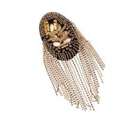 DIYEAH Distintivo per con Frange Oro Spallina Decorativa con Pin per Uomini e Donne Accessorio per Trasformare Tuo Stile