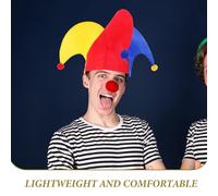 DIYEAH Divertente Accessorio Per Spettacoli Divertente Cappello Da Clown Scherzo Esilarante Cappello Da Clown Di Paglia Pazzi E Sciocchi Per Uomo