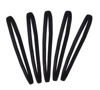DIYEAH Fasce Elastiche Buona Traspirabilità Nero 5 Pezzi e Forte Assorbimento del Sudore per Chioma Sportive per Esercizi e Attività di Svago