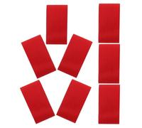 DIYEAH Fascia da Capitano in Nylon Rosso Regolabile 8 Pezzi Calcio Elastico Antiscivolo Design Vuoto per Giovani Atleti e Competizioni Sportive di Squadra