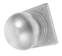DIYEAH fence post cap, fence post protector in acciaio zincato argento, forma sfera, impermeabile, per recinzioni da giardino