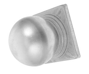 DIYEAH fence post cap, fence post protector in acciaio zincato argento, forma sfera, impermeabile, per recinzioni da giardino