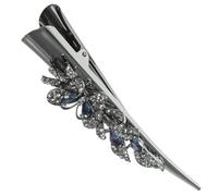DIYEAH Fermaglio per Chioma a Coccodrillo in Metallo Strass, Molletta a Becco D’anatra per Chioma Spessi e Fini, Clip Decorativa Retrò per Styling e Occasioni Eleganti
