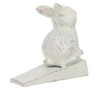 DIYEAH Fermaporta in Ghisa Pesante Fondo Antiscivolo a Forma di Coniglio, Cuneo di Sicurezza per Porta, Decorazione Rustica per Casa e Giardino