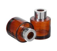 DIYEAH Flaconi Diffusori in Vetro da 50 Ml 2 Pezzi, Bottiglie Vuote per Oli Essenziali e Aromaterapia, Contenitori per Bastoncini Profumati per Uso Domestico e Ufficio