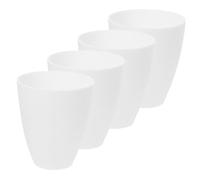 DIYEAH Flat Head Design Lampshade in plastica bianco, 4Pezzi, Lamp Shade Cover, gentle lights, decorate room, per casa e hotel
