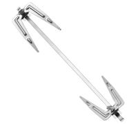 DIYEAH Forchetta Girarrosto in Acciaio Resistente per Friggitrice ad Aria e Forno Elettrico Spiedo Rotante per Barbecue e Grigliate di Carne e Pesce Design Antiscivolo per Fissaggio