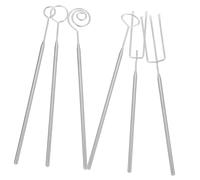 DIYEAH Forchettine per Cioccolato in Acciaio Resistenti Strumenti da Fonduta per Dipping di Cioccolato e Formaggio Manico Lungo Antiscottatura per Picnic Barbecue e Campeggio