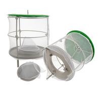 DIYEAH Gabbia Sospesa Acchiappa Insetti Copertura Antipioggia, Trappola per Mosche e Api da Esterno Resistente alle Intemperie, Tessuto a Rete Plasticato, Set da 2 Pezzi per Giardino