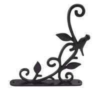 DIYEAH Gancio da Parete in Ferro Nero per Appendere Vasi di Fiori e Lanterne Supporto Decorativo Antiruggine 25X22 CM per Uso Interno ed Esterno