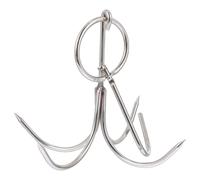 DIYEAH Gancio in Acciaio Inossidabile Denti per Carne e Pollame Resistente ad Alte Temperature per Barbecue e Conservazione Facile Utile Gancio Macellaio Multiuso