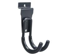 DIYEAH Gancio Metallico Nero a Doppio Supporto per Casa e Negozio | Ferro e Metallo, Curva Piccola, per Guinzagli Cani e Vestiti, Ingresso e Cabina, PVC