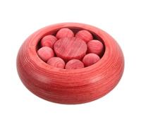 DIYEAH Giocattolo tattile in legno massello con perline e palissandro rosa | Giocattolo antistress con perline tascabili, facile rotazione manuale, ideale per scrivanie, decorazioni per la casa,