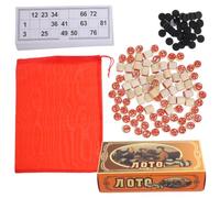 DIYEAH Gioco Bingo da Tavolo in Legno Carte Numerate per Feste | Set Classico per Gruppi, Cartoncini e Abs, Aiuta Concentrazione e Logica, per Genitori