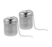 DIYEAH Infusore a Sfera in Acciaio Inox 2 Pezzi Filtro per Spezie Riutilizzabile per Tè Sfuso Zuppe e Stufati Colino da Cucina Catena per Uso Domestico e Ristorazione