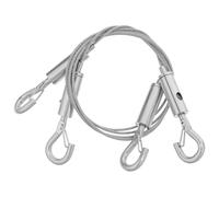 DIYEAH Kit 2 Ganci da Soffitto in Acciaio Inox con Cavo Regolabile per Appendere Quadri, Poster e Lampade, Sospensione Sicura per Decorazioni Ufficio, Galleria e Negozi