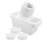 DIYEAH Kit di Collegamento per Asciugatrice Piastra di Ventilazione in Plastica Bianca e Tubo Flessibile per Sfiato, Facile da Pulire per Asciugatrici a Tamburo