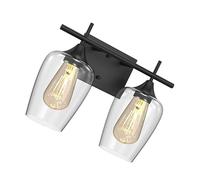 DIYEAH Lampada Da Parete Retrò Parete Specchio Bagno Lampade Per Bagno Luce a Muro Luci Per Lo Specchio Di Vanità Lampadario Ferro Battuto Nero