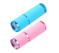 DIYEAH Lampada LED per Unghie Mini 2 Pezzi Rosa e Blu per Manicure, Asciugatrice Gel per Nail Art Domestica, Compatta e Portatile Asciugatura Rapida