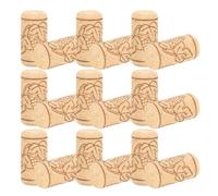 DIYEAH Legno Beige Tappi per Bottiglie di Vino 50 Pezzi | Decorativi per Bottiglie, Chiusura Stretta, Aiuta a Mantenere Sapore, per Vino e Spumante