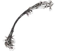 DIYEAH Lenze da Pesca in Acciaio Inox 30 Pezzi Fili da Pesca Anti-morso con Girelle Design a Scatto in Acqua Salata Leader Rotanti per Spigole e Trote Professionale