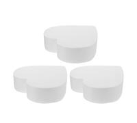 DIYEAH Manichino per Torta a Forma di Cuore in Schiuma Bianca 8 - Set da 3 Basi per Decorare Torte Nuziali Esercizi di Modellazione per Principianti e Progetti Artistici di Festa