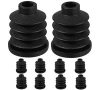 DIYEAH Manicotti Protezione Pavimenti 10 Pezzi in Plastica Nera Antiscivolo per Rotelle e Inserti per Ruote Resistenti e Durevoli per Ruote di Gambe di Sedia e Culla