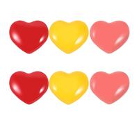 DIYEAH Manopole a Forma di Cuore in Ceramica Colorata Set da 6 Pezzi Grandi per Armadietti e Pulsanti di Ricambio per Valvola di Scarico Wc Installazione Foro Singolo per Mobili e