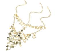 DIYEAH Maschera da Ballo con Catena in Lega Dorata e Nappine, Accessorio Leggero e Versatile per Donne e Danzatrici, per Teatro e Feste a Tema