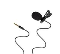 DIYEAH Microfono Lavalier Leggero in Plastico e Metallo Mini Omnidirezionale Clip-on 3.5mm per Registrazione Audio per Telefono Mobile e Videoregistrazione