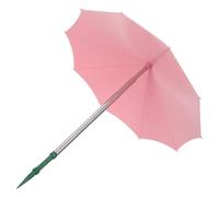 DIYEAH Mini Ombrello Ombreggiante per Piante in Vaso, Regolabile 27-59 CM | Plastica e Acciaio Inossidabile, Telescopico con Picchetto, Rosa, per Uso Interno e Giardino