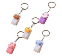 DIYEAH Mini Spillatrice Portachiavi Cartone 5Pcs Cucitrice Portatile per Ufficio e Scuola Spillatrice a Animale Forniture per Cancelleria