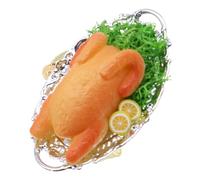 DIYEAH Miniature Roast Chicken Model Realistic Simulated Food Prop For Dollhouse Kitchen Decoration And Pretend Play Childsafe Design With Bright Color Retention