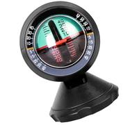 DIYEAH Misuratore di Pendenza per Auto Multiuso, Inclinometro Veicolare Compatto in Vetro e Metallo, Indicatore di Inclinazione per Guida Outdoor, Equitazione, Navi e Crociere