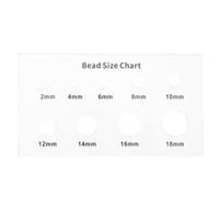 DIYEAH Misuratore per Perline Acriliche 2-18 Mm, Righello Dimensioni Perle e Gemme, Tabella Multifunzione per Creazione Gioielli e Artigianato di Precisione