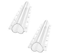 DIYEAH Modellatore di Verdure a Forma di Cuore 2 Pezzi in Materiale Sicuro Trasparente per Cetrioli, Meloni e Frutta Lunga, Attrezzatura da Giardinaggio per Crescita e Modellatura in